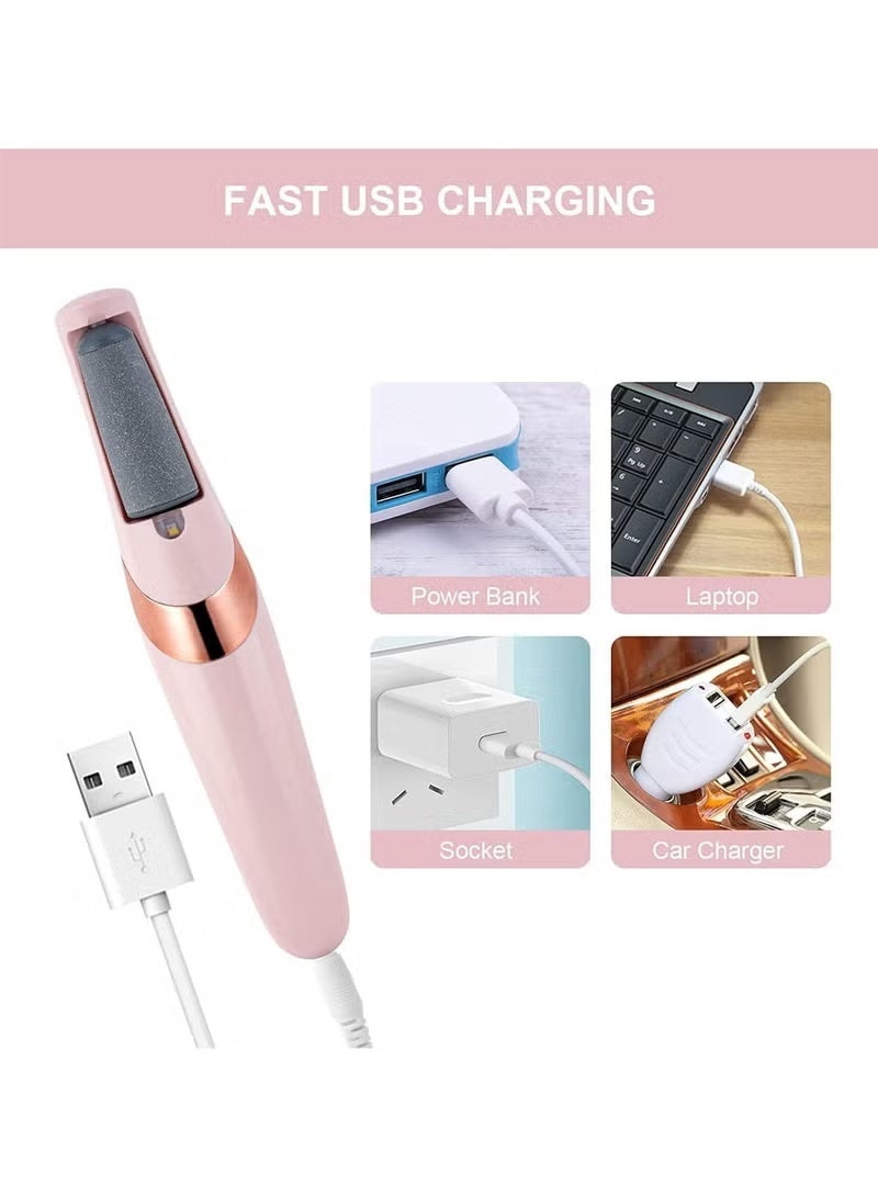 USB Rechargeable Waterproof Electric Foot File with 2 Speeds for Feet and Heels - Image 2